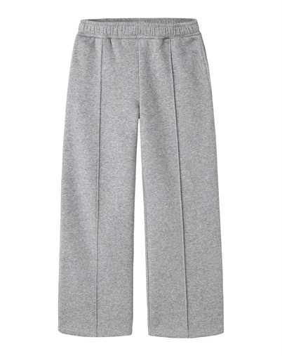 Name It - NKFNillina Wide Bru Sweatpants Bukser - Light Grey Melange